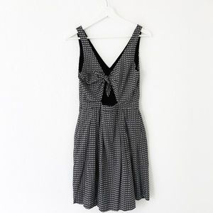 Joie Neilah Grid-Print Dress Black White Porcelain